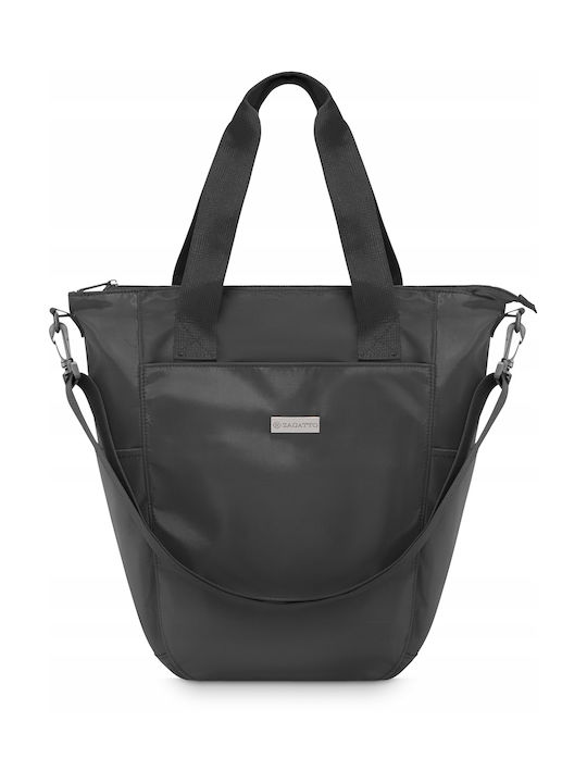 Geantă Dama Shopper Din Material Neagră