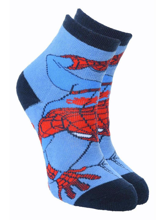 Superheroes Kids' Socks Non-Slip Blue