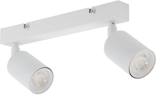 TK Lighting Διπλό Σποτ με Ντουί GU10 σε Λευκό Χρώμα