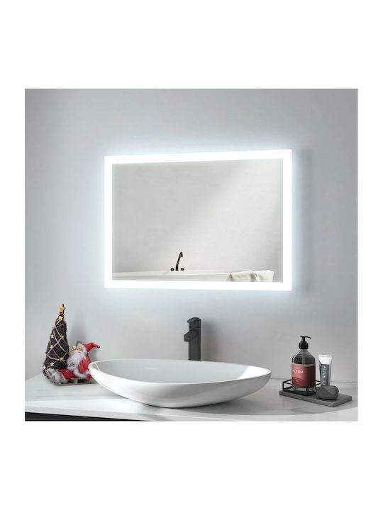 Bruno Правоъгълена Банско Огледало LED Touch 60x80см