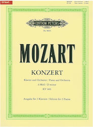 W.a.mozart Konzert Klavier Und Orchester D-moll Kv 466 Ausgabe Fur 2 Klaviere Urtext Εκδόσεις Peters