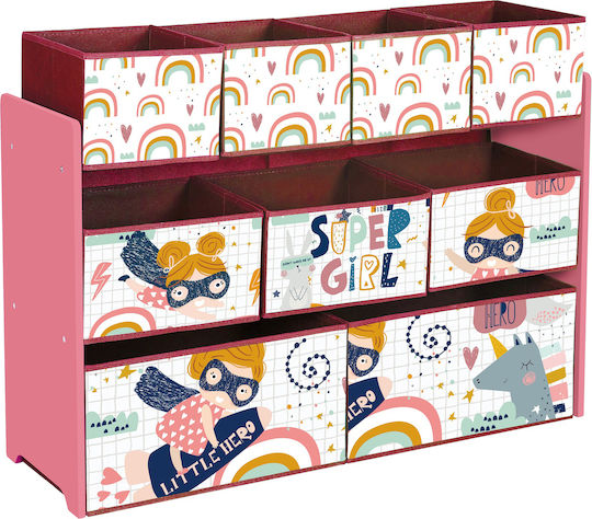Spielzeug Aufbewahrungssystem aus Stoff Rosa 92x30x60cm 1Stück