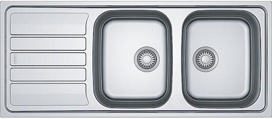 Franke Flash Drop-In Inox Satiniert M116xP50cm Silber