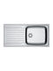Franke Antea Azn 611-100 Ένθετος Νεροχύτης Inox Σατινέ Μ100xΠ50cm Ασημί