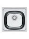 Franke Spark SKN 610-37 Drop-In Кухненски Мивка Inox Матирано Покритие Дължина 45.5xШирина 43.5см Сребрист