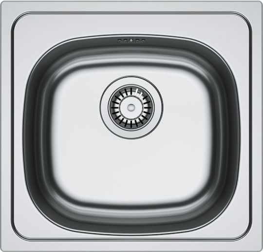 Franke Spark SKN 610-37 Drop-In Кухненски Мивка Inox Матирано Покритие Дължина 45.5xШирина 43.5см Сребрист