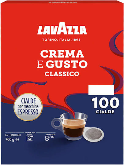 Lavazza Κάψουλες Espresso Crema E Gusto Συμβατές με Μηχανή E.S.E. Pod 100caps