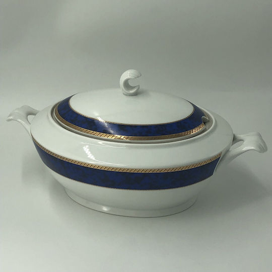 Porzellan-Suppenschüssel "294 Blau Gold" 3000ml