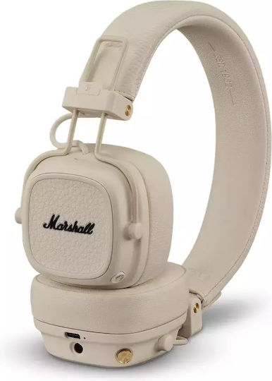 Marshall Major V Wireless / Wired On Ear Headphones with 100 hours of Operation and Quick Charge Beige