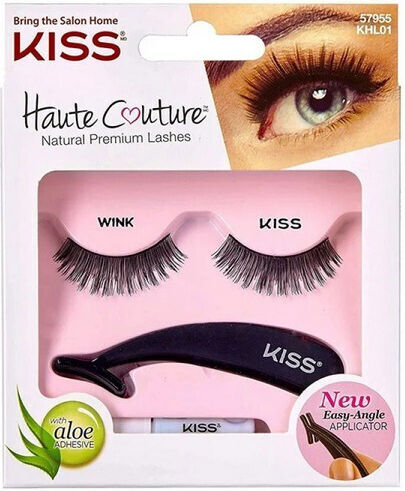 Kiss Haute Couture False Eyelashes Kit Wink with Glue