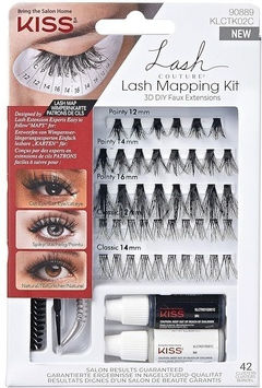 Kiss Lash Mapping Extensions 3D Kit 12-16mm με Κόλλα