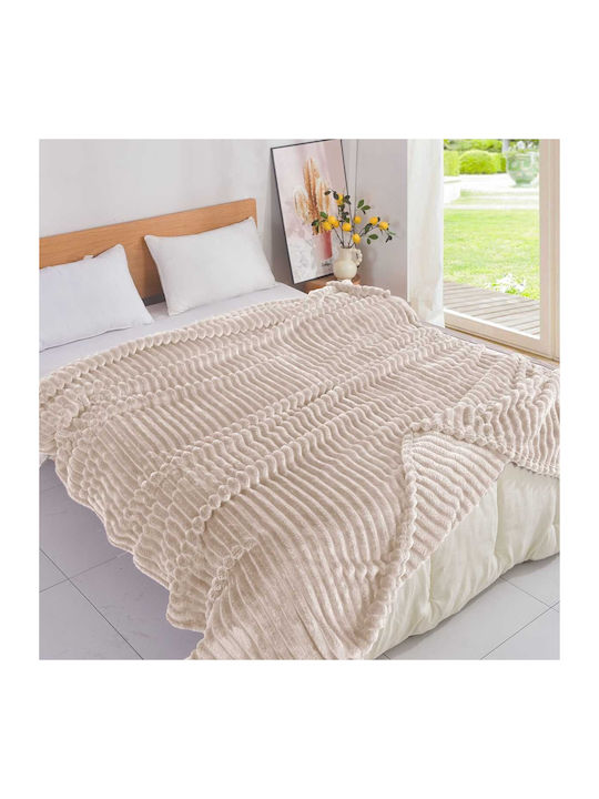 Whitegg Kb133 Decke Fleece Einzeln 160x240cm Sand