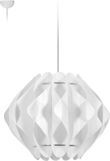 Starlight Saporo S2 Hängelampe Weiß mit Fassung E14, E.14 26x26cm. BOX mit Kabelaufhängung