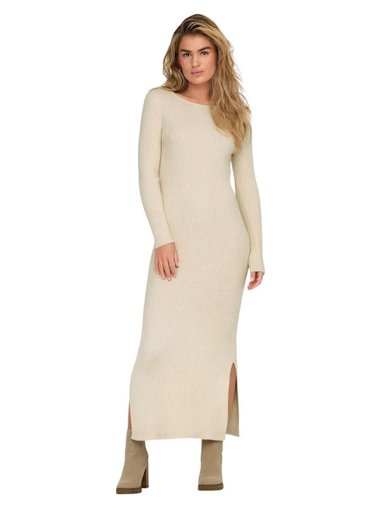 Only Katia Maxi Knitted Dress Ecru
