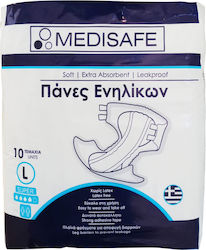 Medisafe Incontinence Diapers Large 10 Units