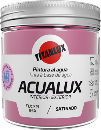 Titan Acualux Satin Fucsia 834 75ml Ειδικό Χρώμα Χειροτεχνίας 75ml