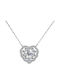 Brizzling Halskette mit Design Herz aus Silber mit Diamant