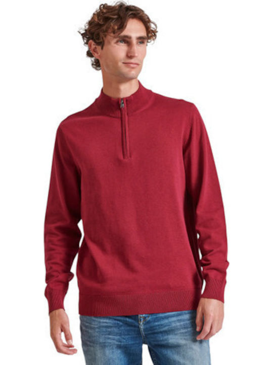 Funky Buddha Langarm Pullover Rot