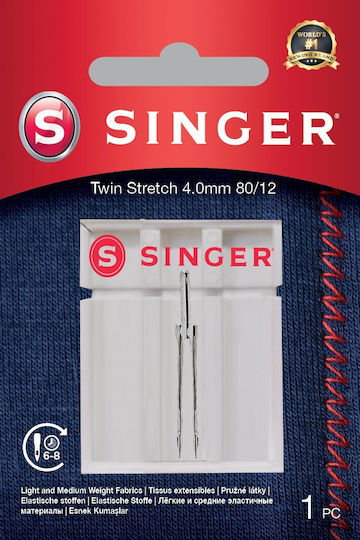 Singer Twin Stretch Needle Decorative 4.0 80/12 1pk