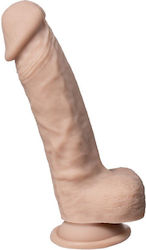 SilexD Glass Dildo with Balls and Suction Cup Flesh 18cm