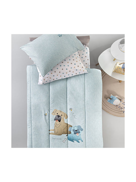 Guy Laroche Детско покривало Двулицево Единично Paw Ciel 160x220cm Guy Laroche Детско покривало Двулицево Единично Paw Ciel 160x220cm