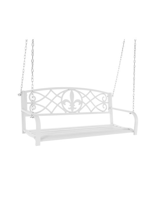 Leagăn suspendat cu pernă 2 sloturi Metal Gri Rezistență până la 170kg L127xL56xH52cm