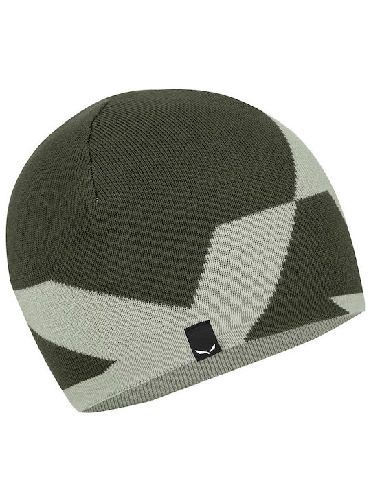 Pure Am Beanie Unisex Reversible Knitted Beanie in Green Colour