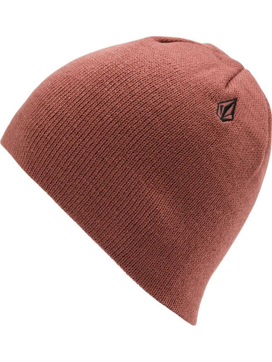 Skull Beanie Beanie Ανδρικός Σκούφος Πλεκτός σε Καφέ χρώμα