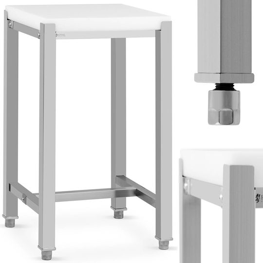 Butcher's Chopping Block Made Polyethylene On A Steel Base 40 X 50 X 86.5 Cm