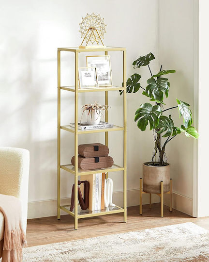 Bibliotecă Auriu 40x30x124cm X001EXI4C1