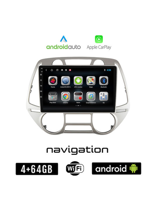 Booma Ηχοσύστημα Αυτοκινήτου για Hyundai i20 2008 2013 (Bluetooth/USB/WiFi/GPS/Apple-Carplay/Android-Auto) με Οθόνη Αφής 9"