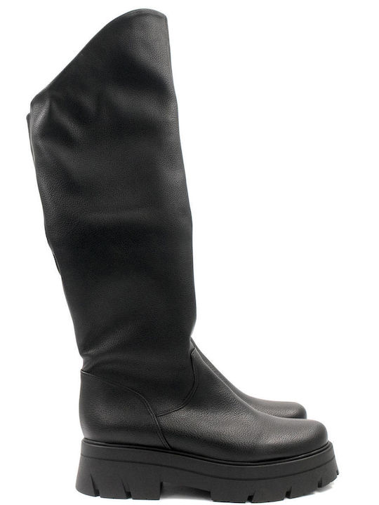 Carad Shoes Leather Women's Boots Black