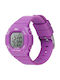 Ice Ceas Digital Barbati 39mm Baterie cu Culoare Violeta Cauciuc Cureaua