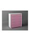 Kids Chest of Drawers Pink / White with 5 Drawers 80x45x90cm