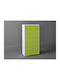 Comodă pentru copii Verde / Alb cu 7 sertare 60x45x123buc