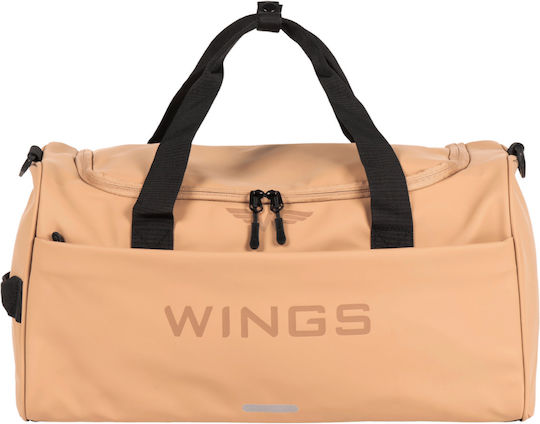 Wings Σακ Βουαγιάζ 27lt Καφέ από Δερματίνη M46εκ.