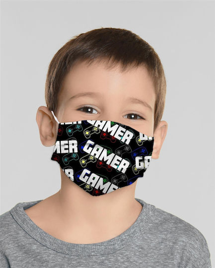 Детска памучна маска за лице Mocco Gamer многократна употреба 15x25 см