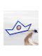 Parisis Tabletop Lucky Charm Boat Transparent made of Plexiglass 8.6x19.7cm 1pcs