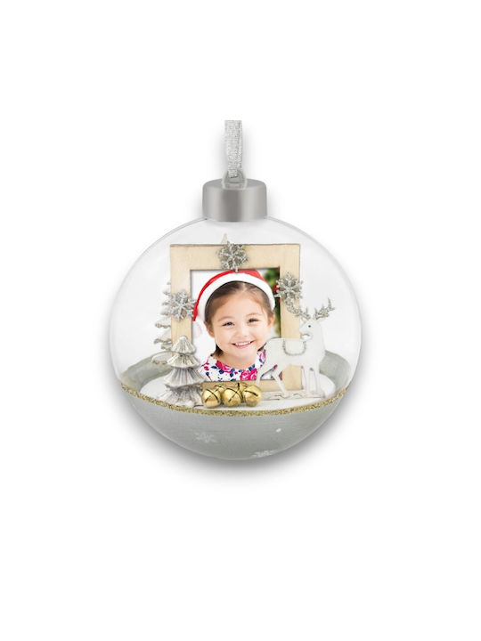 Hanging Ball Ornament Ornament Wooden Gray 10cm