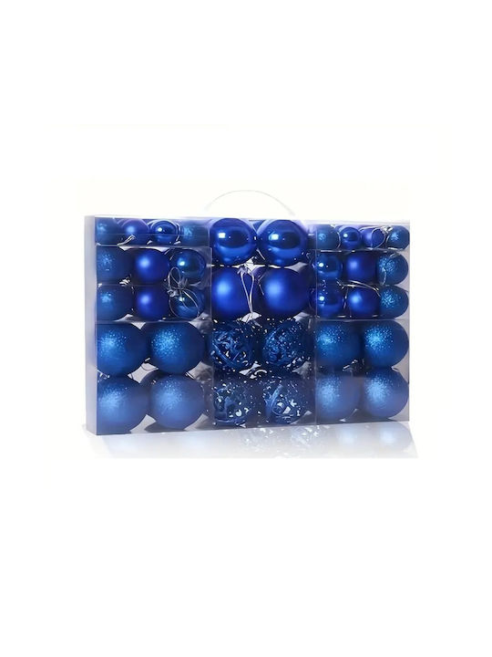 Hängendes Kugel Ornament Ornament Blau Set 100Stück