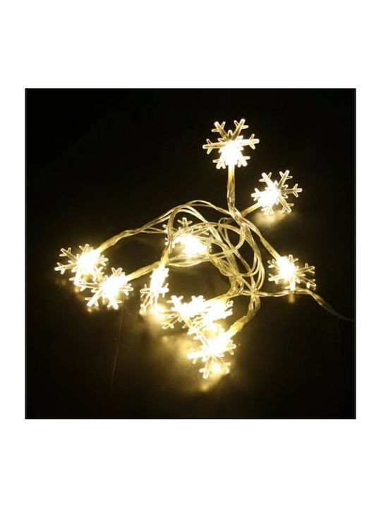 10 Lights LED 1m. Warm White Battery in String 1pcs