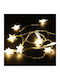 10 Lights LED 1m. Warm White Battery in String 1pcs
