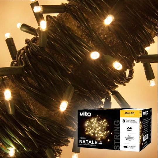 240 Lights LED 10m. Warm White in String 1pcs