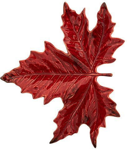 Bordallo Pinheiro Christmas Platter Ceramic Red L21xW17.5cm.