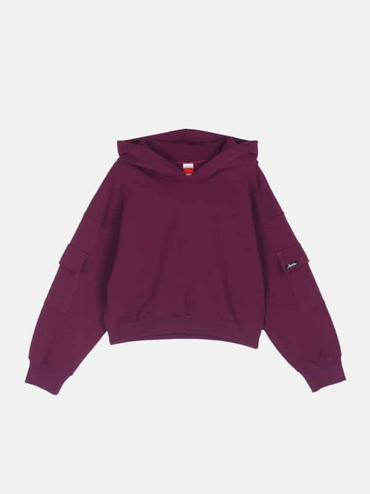 Παιδικό Φούτερ με Κουκούλα και Τσέπες Magenta Hoo-d-pocket