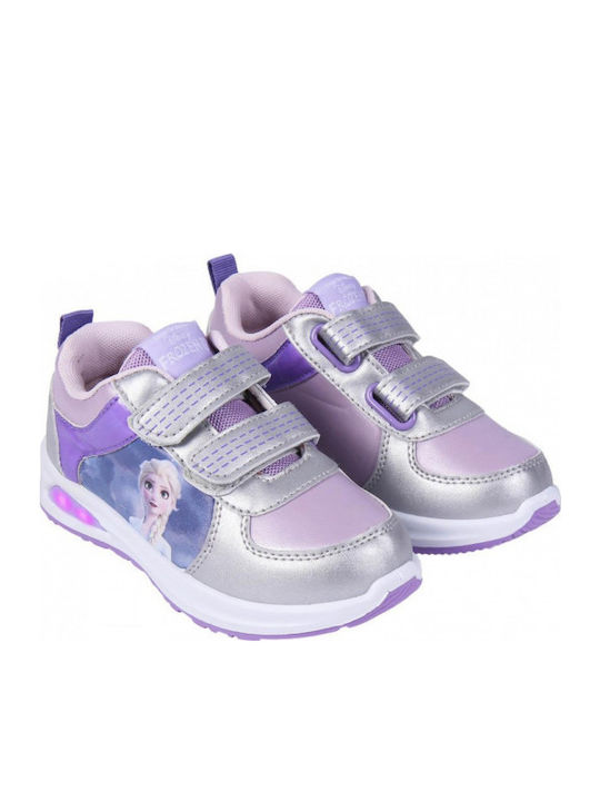 Disney Frozen Adidași Copii Cu Închidere Hoop & Loop Și Luminite Violet