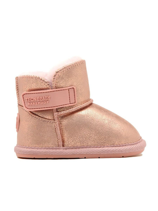 Conguitos Kids PU Leather Boots with Zipper Pink