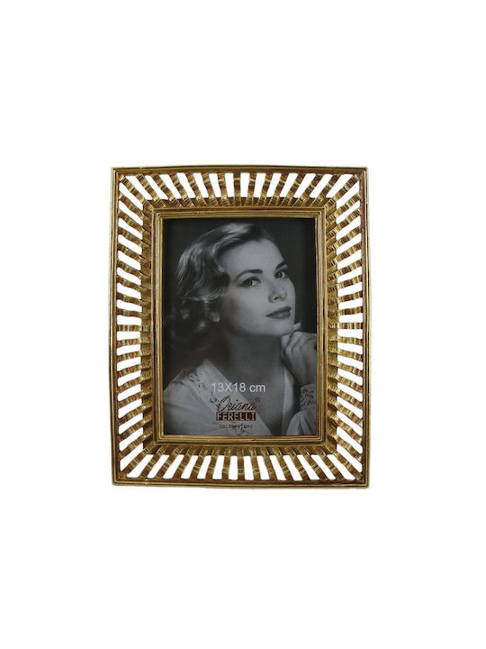 Oriana Ferelli Κορνίζα Μεταλλική με Χρυσό Πλαίσιο