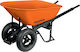 Dual Wheel Garden Cart Metal Tray 118L Truper