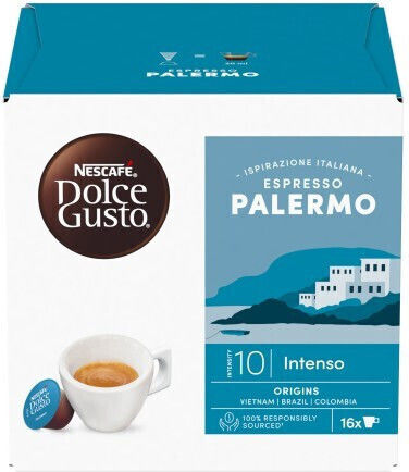 Nescafe Kaffee- und Getränkekapseln Espresso Dolce Gusto Espresso Palermo Kompatibilität mit Maschine Dolce Gusto 16 Stück